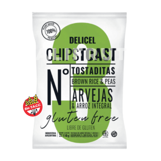 Tostadas De Arroz Integral/Arvejas x110Gr